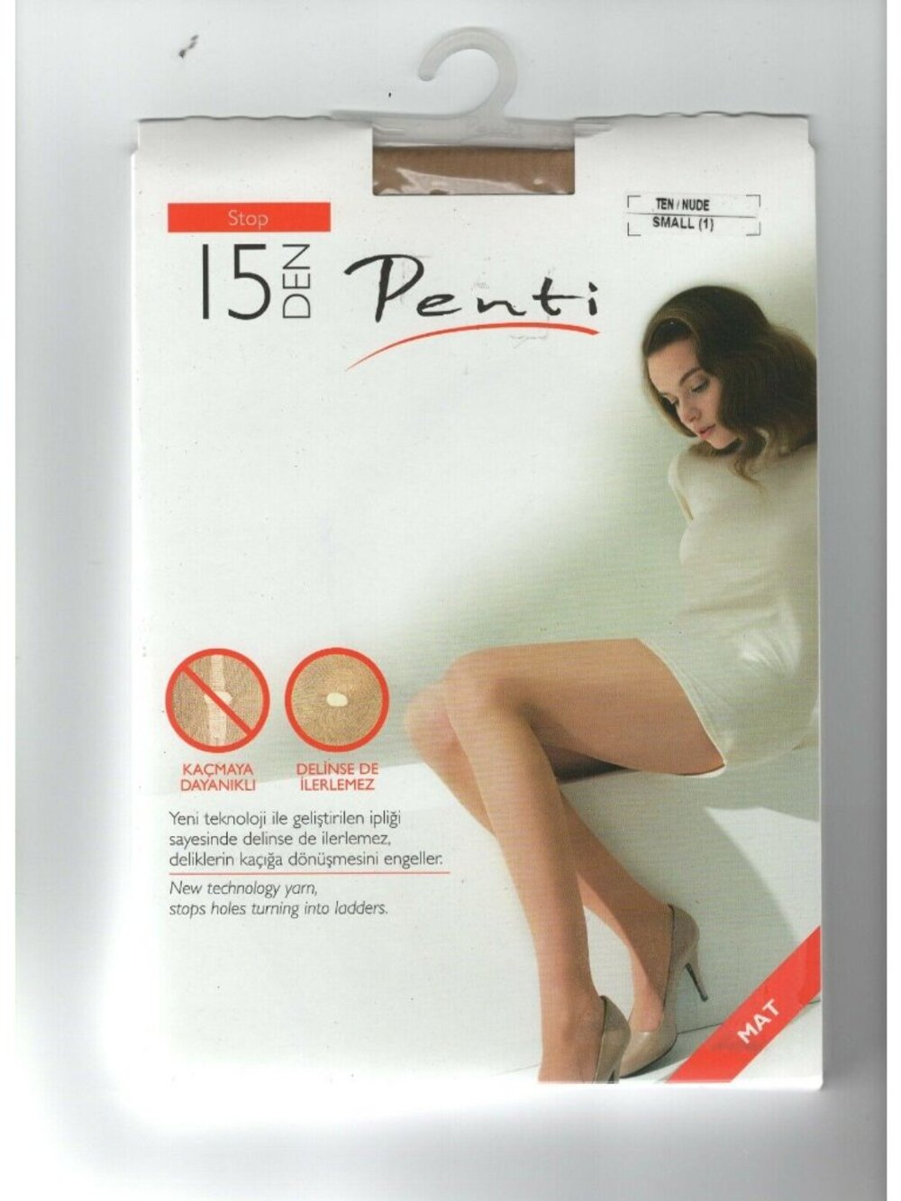 Penti 57 Nude Stop 15 Denier Nylon Tights | New Tech Anti-Ladder Yarn | Size Sma